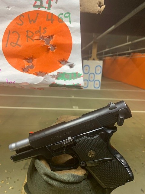 pic of gun & 11 rds 1st time shooting.jpg