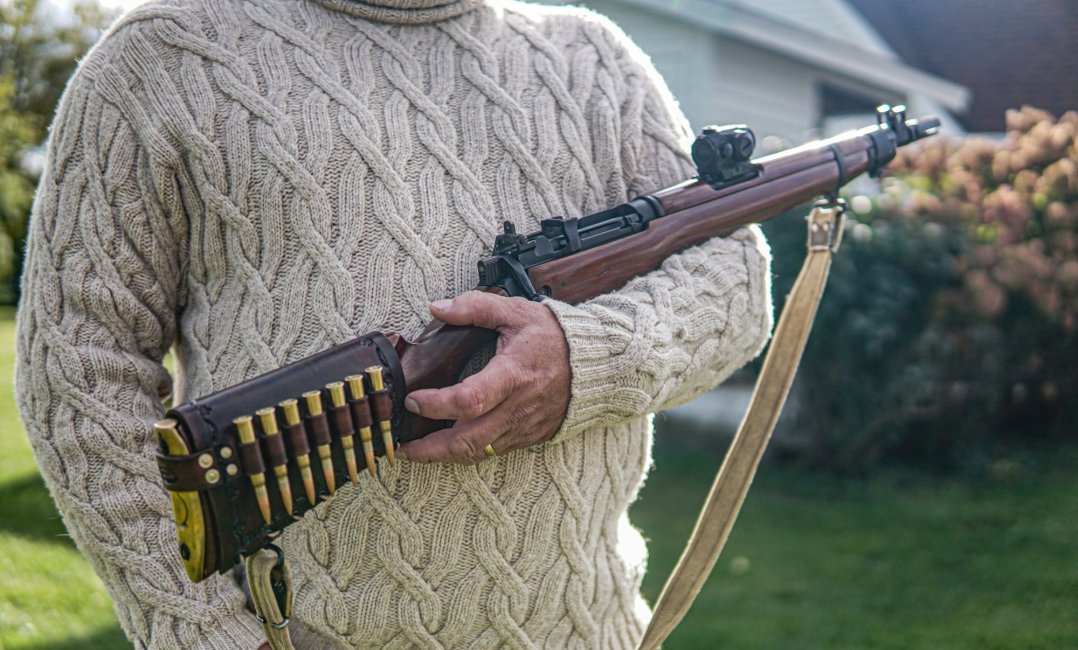 1 A man and his rifle close up of rifle.jpg