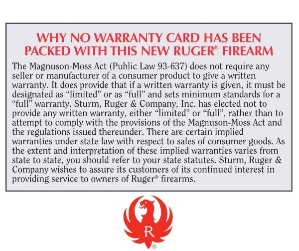 Ruger NO Warranty.jpg