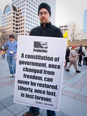 2009 Tea Party - Liberty Lost placard - John Adams on freedom.jpg