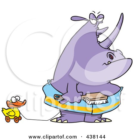 438144-Cartoon-Bath-Time-Rhino-In-A-Towel-Pulling-A-Rubber-Ducky-And-Holding-A-Brush.jpg