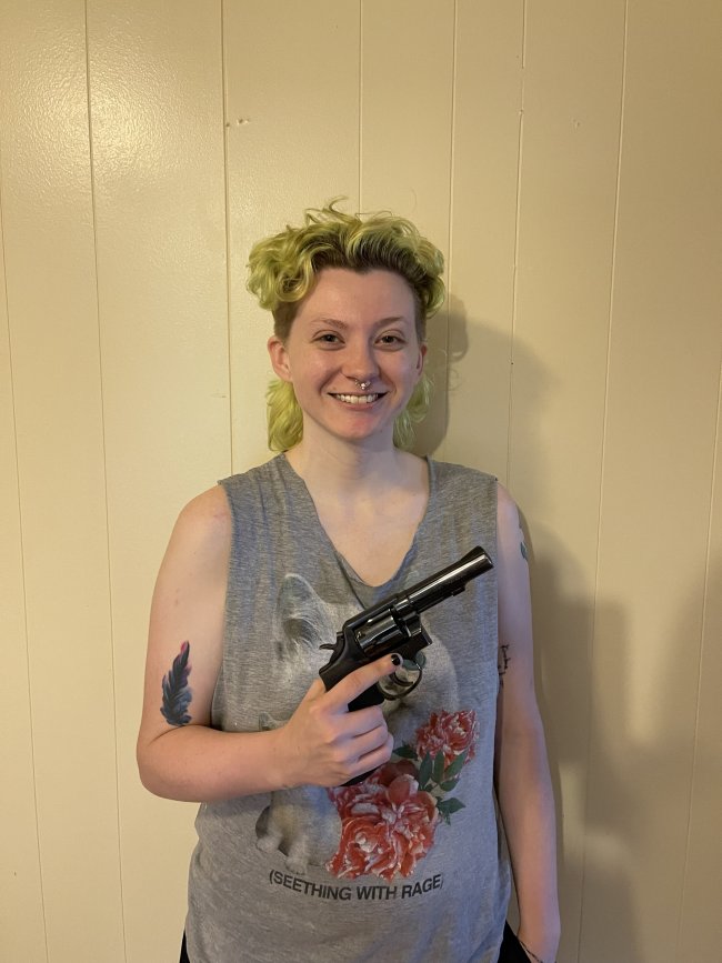 Becca and her Model 10.JPG