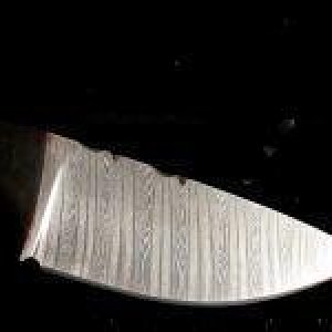 3.5 INCH DROP POINT DAMASCUS BLADE-- 185 LAYERS OF 1084 AND 15N20