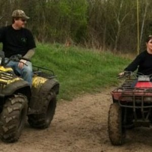 mike and tara on wheelers