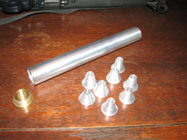 9mm can i made, with several different baffles