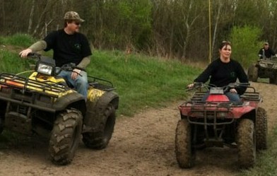 mike and tara on wheelers